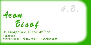 aron bisof business card